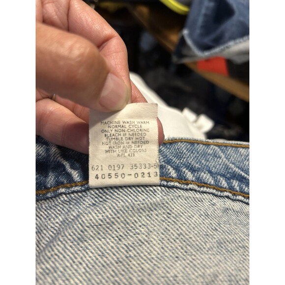 Vintage 1997 Levis 550 Relaxed Fit Orange Tab Made In USA Jeans Mens 34 X 30 - Picture 5 of 9